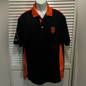 Majestic Cool‎ Ease San Francisco Giants Black/Orange Polo Size XL Logo MLB